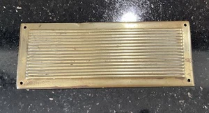 Antique/ Vintage Small Pressed Brass Finger Plate As Found  - Picture 1 of 11