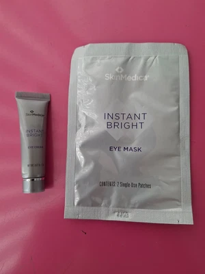 Crema de ojos brillante instantánea SkinMedica 0,07 oz y parches de máscara de ojos (2 de un solo uso) Foto 1 de 4