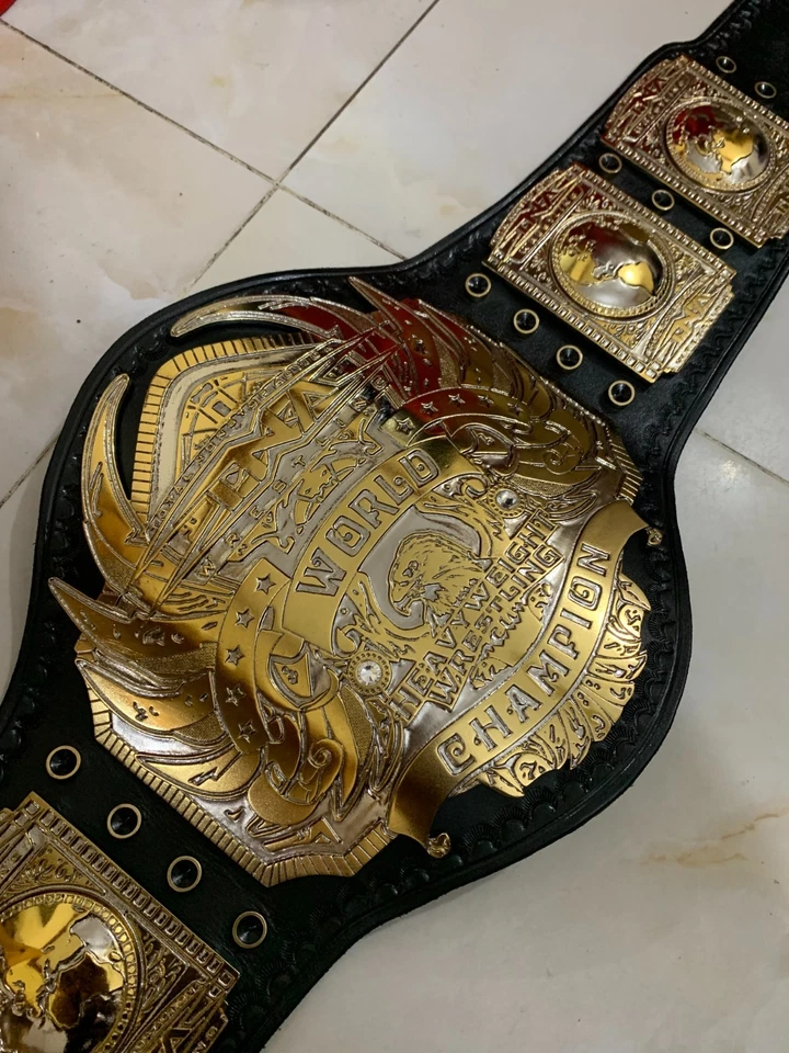 Cinturón de Campeonato TNA Midwest Peso Pesado - Doble Chapado - 4 mm de zinc - Cuero Real Foto 1 de 4