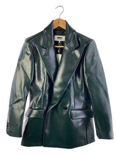 MAISON MARGIELA MM6 Giacca 38 Pelle GRN S62BN0068