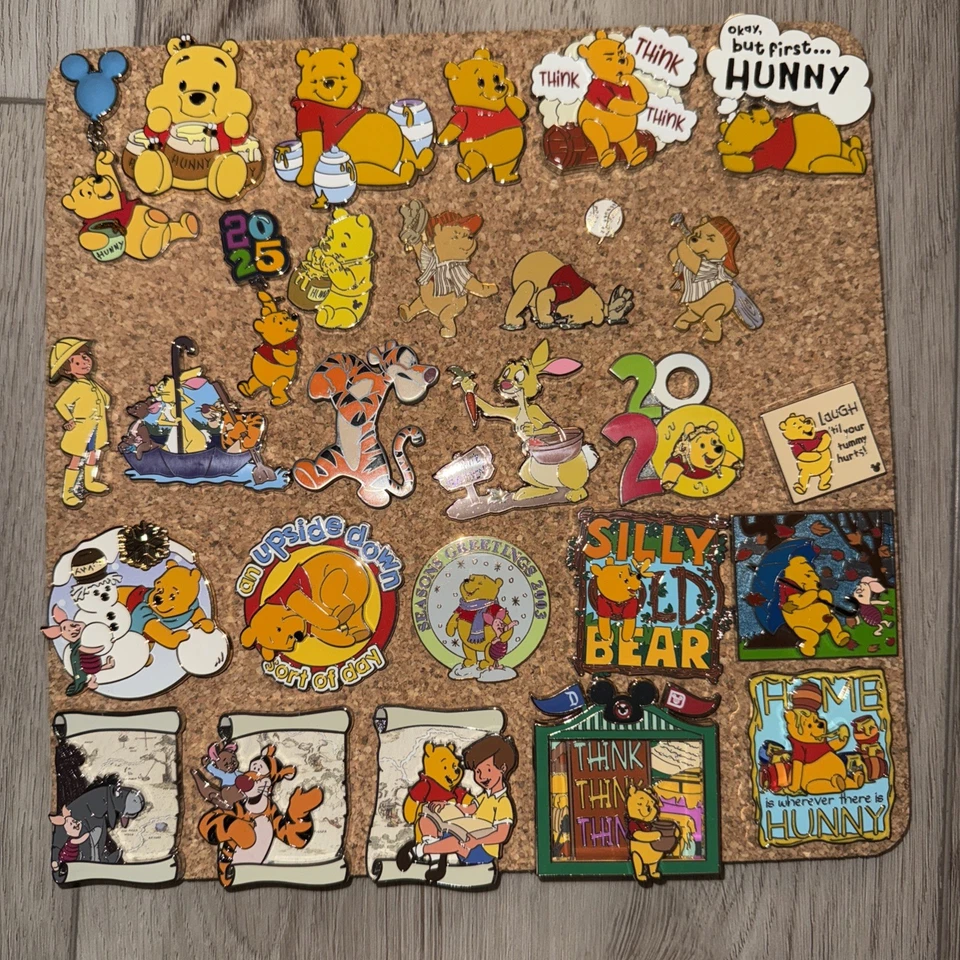 Lote de 27 prendedores comerciales ocultos de Disney Winnie The Pooh Rabbit Tigger Eeyore Roo Foto 1 de 1