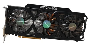 Gigabyte NVIDIA GeForce GTX 760 WINDFORCE GV-N760OC-4GD 4GB GDDR5 Graphics Card - Picture 1 of 5
