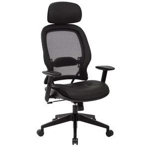 Office Star Products 57 Series 26.5 in. Width Big and Tall Black Leather Chair - Picture 1 of 7