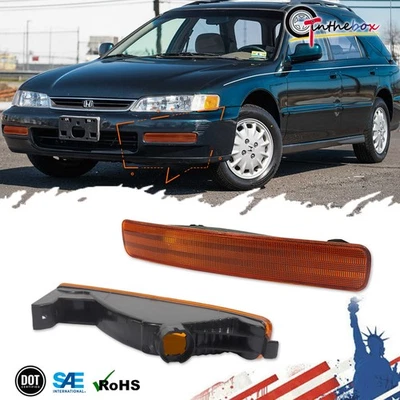 Luces de señalización de parachoques delanteras ámbar para Honda Accord 1996-1997 cupé 2D/sedán 4D Foto 1 de 4