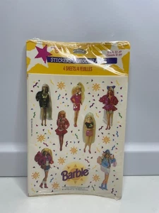 new Vintage Barbie Mattel Sticker 1994 - 4 Sheets - Picture 1 of 6