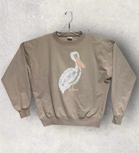 Vintage Pelican Nature Lightweight Pullover ~ Birdlegs ©️1985 ~  Large 25”x25” - Picture 1 of 5