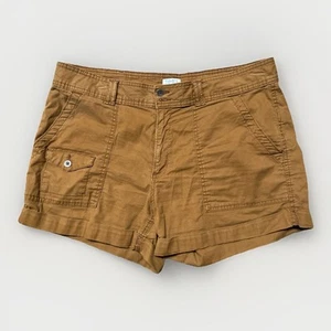 Pantaloncini donna Time & Tru taglia 14 marrone denim con polsini escursionismo 37x3,5 - Foto 1 di 6