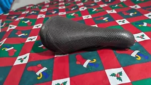Retro Mid school Low Profile Railed BMX Seat Black Slight Tear Rip - Picture 1 of 8