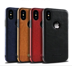 FUNDA DELGADA DE CUERO SINTÉTICO PU IPHONE X - Imagen 1 de 6