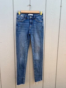 ZARA Jeans GIrls Skinny SZ 2 Girls Pants Super Elastic Denim - Picture 1 of 6