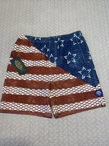 Youth boys XL AFTCO boat swim trunks red white blue stars stripes lined NEW NWT - Picture 1 of 4