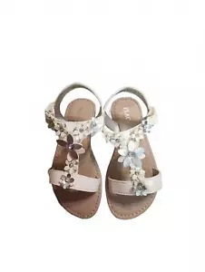 The Childrens Place Charming White Floral Sandals for Kids, Size 11 - Picture 1 of 1