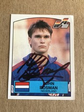 John Bosman,  Netherlands 🇳🇱 UEFA Euro 1988 Panini hand signed