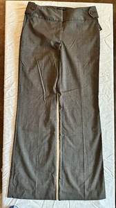 Pantalones de vestir elásticos a rayas marrones AXCESS para mujer talla 4 - NUEVOS CON ETIQUETAS - Imagen 1 de 7