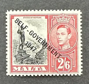 MALTA 1948 KG VI SC# 220 SG246 2sh6p ‘1947 Overprint’ Mint NH MNH OG UMM - Picture 1 of 2