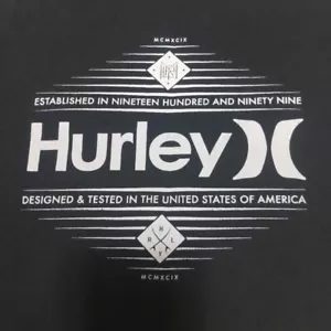 Camiseta Hurley XXL Negra Manga Corta Gráfica Camisa Surf Playa Surf - Imagen 1 de 15