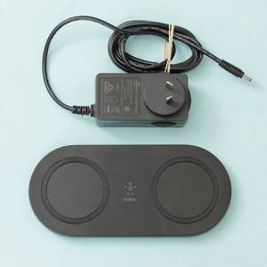Original BELKIN Boost Charge Qi Carga Inalámbrica Doble Almohadilla 15W - Imagen 1 de 2