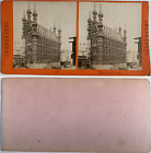 Belgique Louvain Leuven Hotel De Ville Vintage Albumen Print Ca1870 Stere
