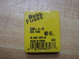 Bussmann GMA-4-R (5 EACH) - Picture 1 of 2