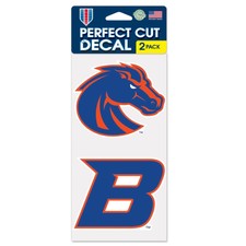 BOISE STATE BRONCOS 4"X4" DIE CUT DECAL 2-PACK CAR HOME BRAND NEW WINCRAFT