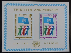 Sellos de las Naciones Unidas - Funda Asiento New York Bloque Hoja Nº 6 - Imagen 1 de 1