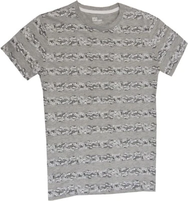 Epic Threads Boys Striped Sneakers  T-Shirt Grey  Large  (61-67" 100-126lbs) - Image 1 of 3