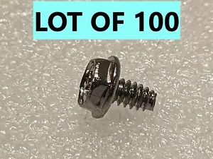 Menge 100 - Desktop PC HDD Netzteil Mob große Schrauben Sechskantkopf Chrom - 6 # 32 * 6 - Bild 1 von 21