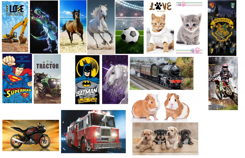 Badetuch Handtuch Strandtuch XXL Badehandtuch 70x140cm Pferd, Hund,Traktor Katze - Bild 1 von 1