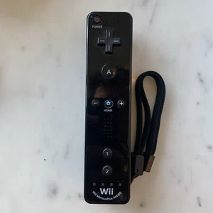 Nintendo Wii Schwarz Motion Plus Remote Controller (RVL-036) OEM (GETESTET) - Bild 1 von 1