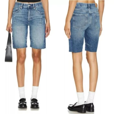 Free People Ghost Town Long Shorts - Blue Size W 26 RRP: $78.00 - Image 1 of 4