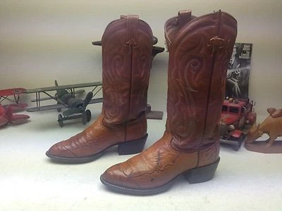  BOTAS DE TRABALHO RANCHO ANTIGAS 6,5 C AVESTRUZ TONY LAMA ENGINEER TRAIL BOSS DESGASTADAS 6,5 C - Imagem 1 de 4