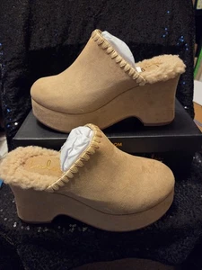 Nuevos zuecos de plataforma de gamuza Lulu Remeena Mushroom para mujer talla 8 - Imagen 1 de 5