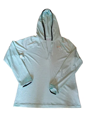 Under Armour Womens Loose Heat Gear Blue Long Sleeve Hooded Shirt Size M - Image 1 of 4