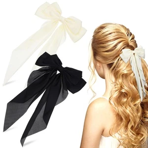 2 Pcs Hairpin Bow Clips for Oversized Headpiece Accessories Teen - Picture 1 of 12