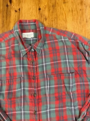 Denim & Supply Ralph Lauren Plaid Long sleeve Shirt Women M Red Green *Holes - Image 1 of 4