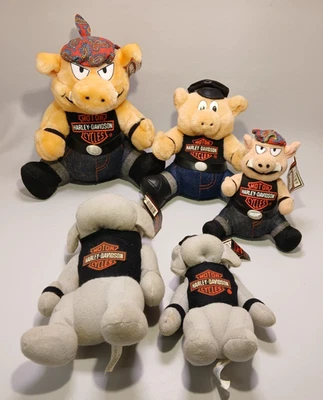 Lote de 5 peluches Harley-Davidson motocicletas jugar por jugar Foto 1 de 4