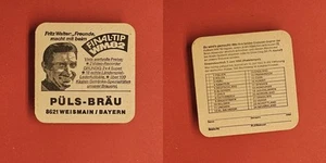 Püls-Bräu Weismain Fritz Walter Final Tip WM 82 Brauerei Bierdeckel Bier - Picture 1 of 1