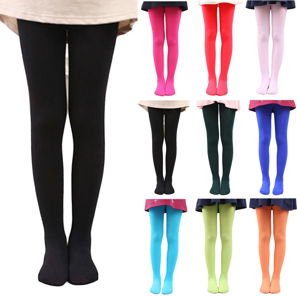 Medias elásticas suaves para niños y niñas Pantalones de baile de color liso Medias Foto 1 de 3