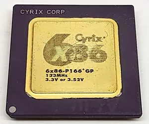 CYRIX 6X86-P166+ GP 133 MHz CPU Socket 7 Processor GOLD Ceramic - Picture 1 of 2