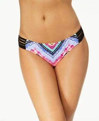 California Waves Juniors' Under the Sun Printed Strappy Bikini Bottoms, Size S,  - Image 1 of 2