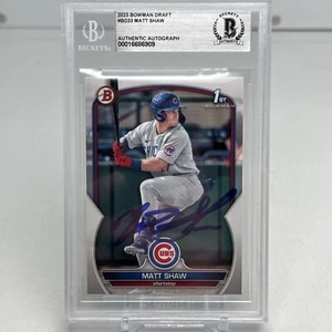 2023 Bowman Draft 1st #BD-33 Matt Shaw Chicago Cubs Signed BAS Slab Auto - Picture 1 of 11