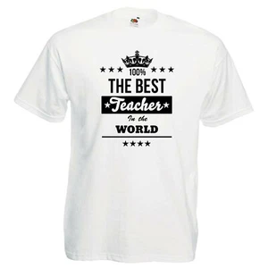 El mejor profesor del mundo camiseta regalo para tutor camiseta presente profesor - Imagen 1 de 4