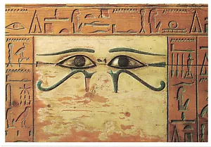 Egypt•Detail of Coffin of Chancellor Nakhti•Horus Eyes•Louvre Postcard - Picture 1 of 1