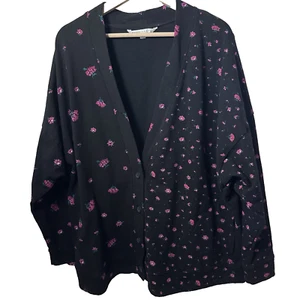 The Nines By Hatch Maternidad Negro Floral Sudadera Cárdigan Bolsillos Grandes NUEVO - Imagen 1 de 7