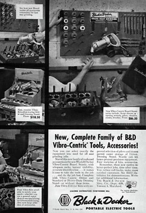 1954 Black & Decker Vibro-Centric Tools Original Print Ad - Picture 1 of 1