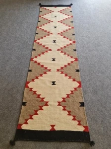 Southwestern Navajo Rug Runner Native American Tribal Wool Ruunner 2x8ft Hallway - Picture 1 of 4
