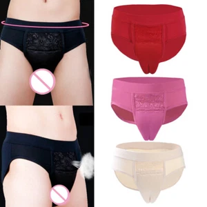 Men's Sexy Hiding Gaff Panty Shaping Brief Crossdressing Transgender Underwear v - Picture 1 of 17