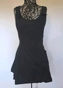 BLACK FRIDAY Denim Pinafore With Side Buckle Detail size 10 - Picture 1 of 6
