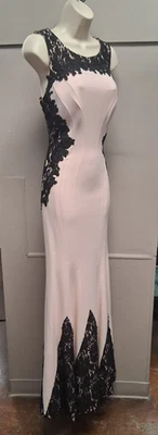 Vestido Formal Decode 1.8 Rosa Negro Encaje Elástico Madre Novia Novio Talla 10 Foto 1 de 4