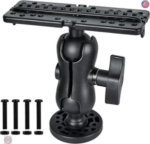 Fish Finder Mount Base, Universal 360° Rotation Ball-Mount Fish Finder Bracket, - Picture 1 of 7